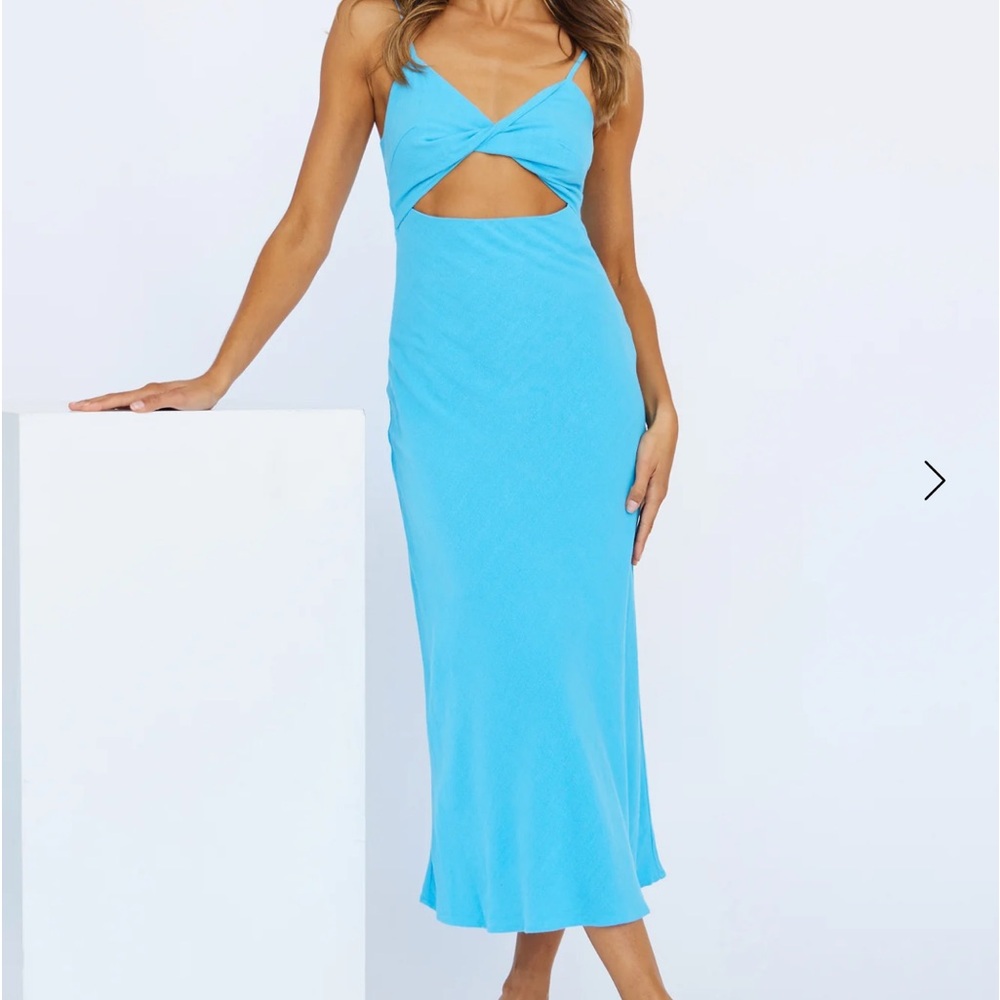 Blue midi dress